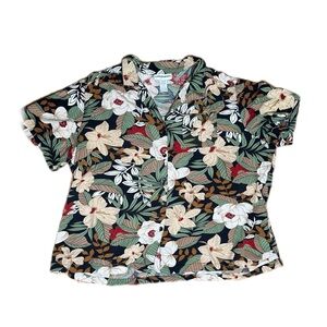 Cathy Daniels Multicolor Floral Shirt Size 3X